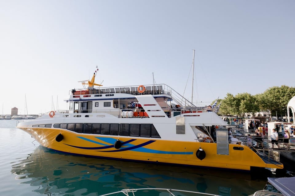 Rhodes: Daily Cruise to Symi - Panormitis & St. George Bay - Boat Experience