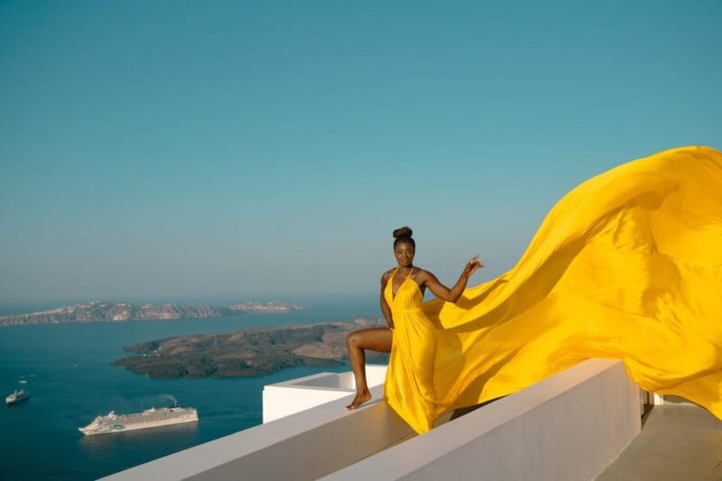Santorini: Private Flying Dress Photoshoot - Photoshoot Highlights