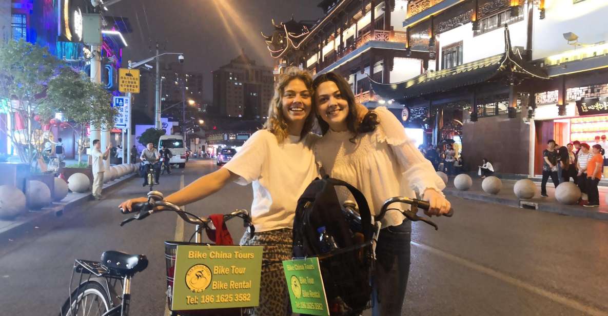 Shanghai: 4-Hour Nightlife Adventure & Tasting Bike Tour - Scenic Experience