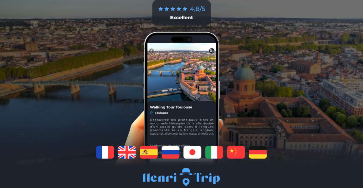 Toulouse: Walking Tour With Audio Guide - Audio Guide Features