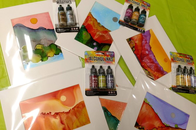 Alcohol Ink Landscape Art Class in Estes Park - Participant Feedback