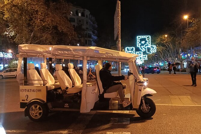 Christmas Lights Tour of Barcelona in Private Eco Tuk Tuk - Festive Light Displays