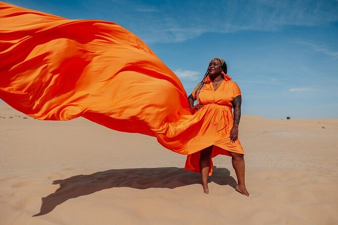 Dubai Desert Flying Dress Photoshoot - Meeting Point