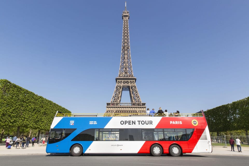 Eiffel Tower Tour and Open Bus Experience With Wine Tasting - Language Options