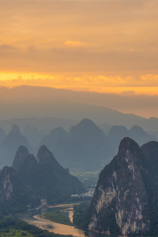 Guilin:1-Day Yangshuo Birds Eye View Mountains Private Tour - Main Stops