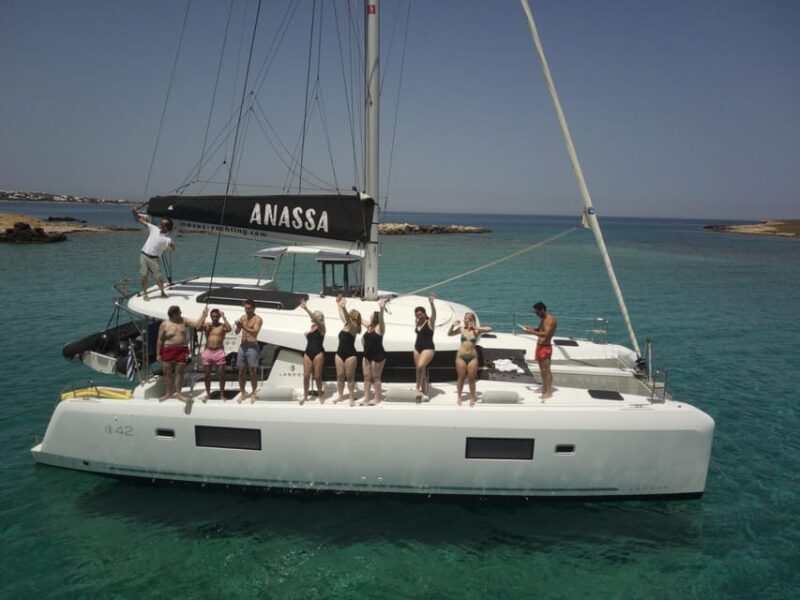 Naxos: Private Sunset Catamaran Cruise With Dinner - Included Amenities