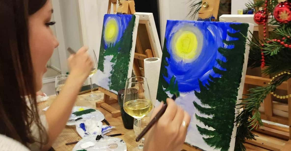 Pula: Paint & Wine Experience - Instructor and Atmosphere