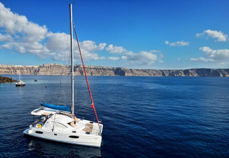 Santorini: Catamaran Cruise With Greek BBQ and Drinks - Cruise Inclusions
