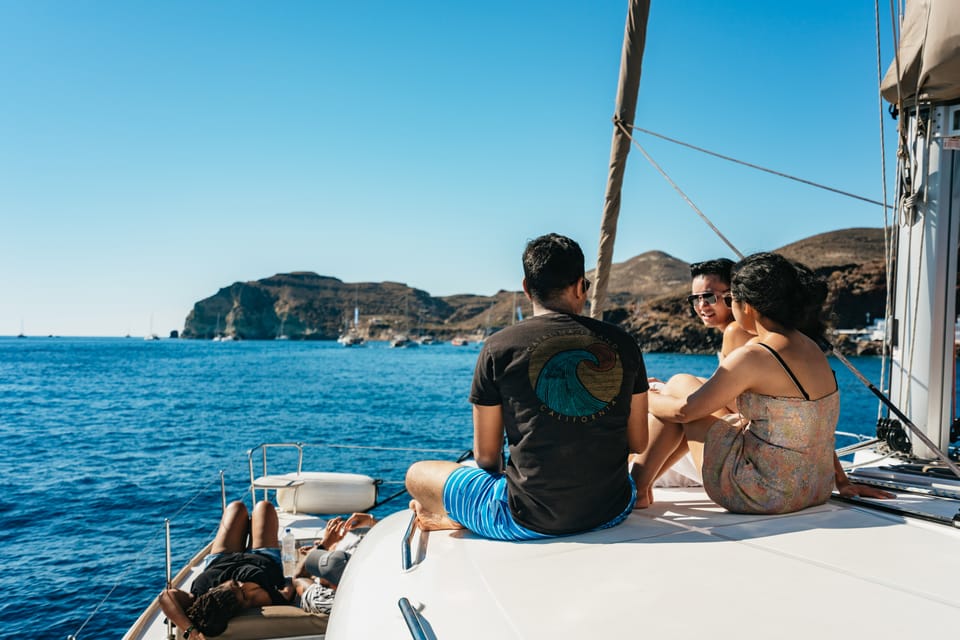 Santorini: Catamaran Cruise With Meals and Drinks - Inclusions and Amenities