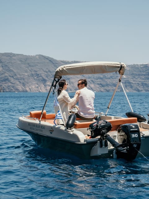 Santorini: License Free, Luxurious Small Boat Rental - Equipment and Amenities