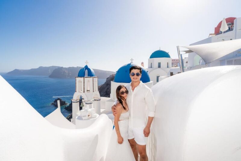 Santorini Photoshoot With Blue Domes & Caldera View - Professional Photography Services