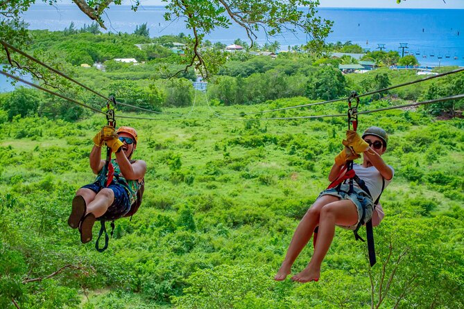 Ultimate Adventure Day Horseback, Zip Line & ATV at Mahogany Bay - Zip Line Experience