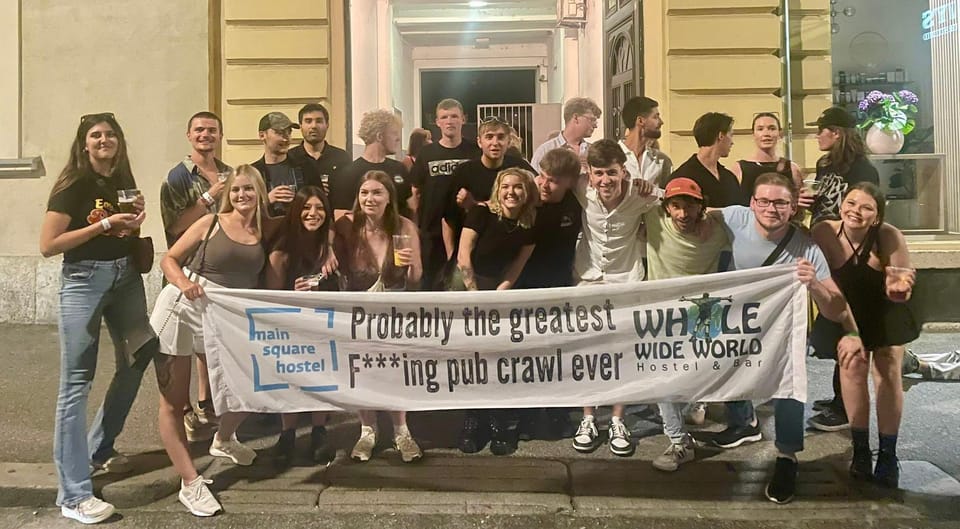 Zagreb: Pub Crawl, 1-Hour of Unlimited Drinks, & Club Entry - Meeting Location and Notes