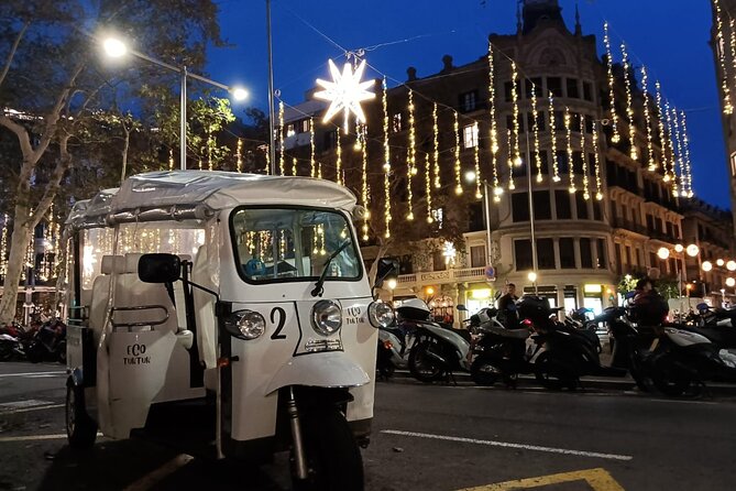 Christmas Lights Tour of Barcelona in Private Eco Tuk Tuk - Booking and Cancellation Policy