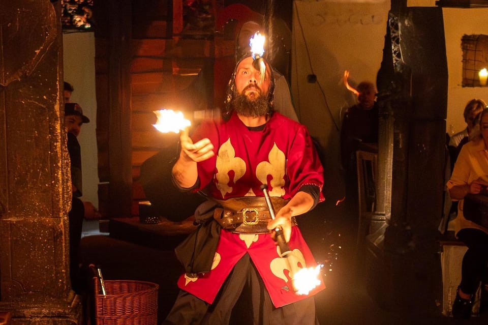 From Prague: Medieval Dinner, Show, Castle and Brewery - Authentic Medieval Show