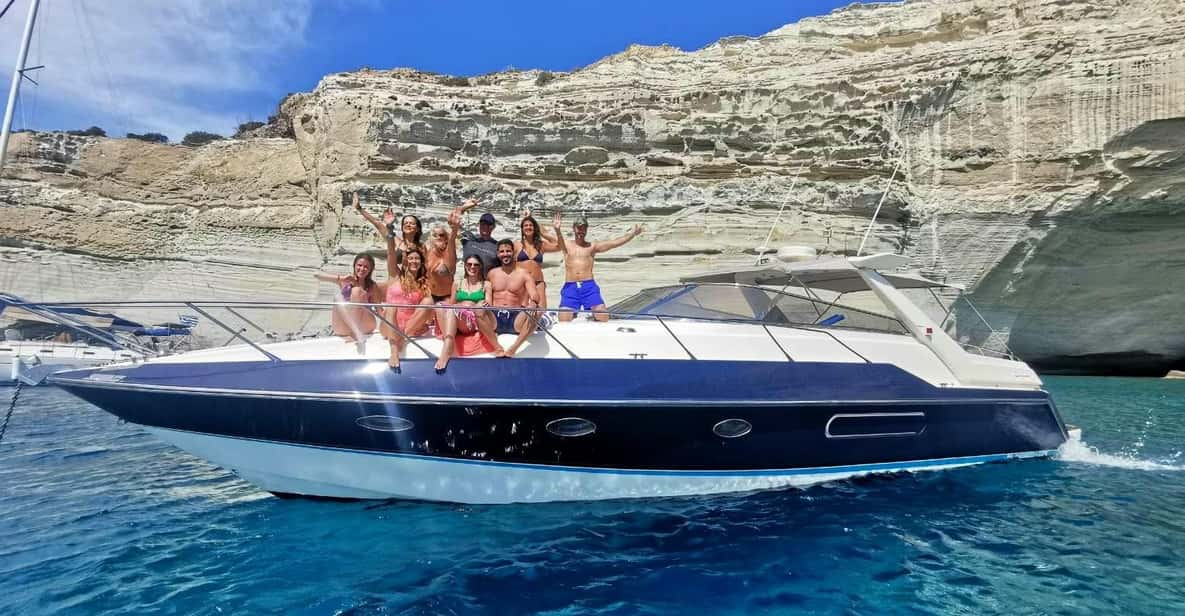 Milos : Kleftiko Half Day Semi Private Power Yacht Cruise - Booking Information