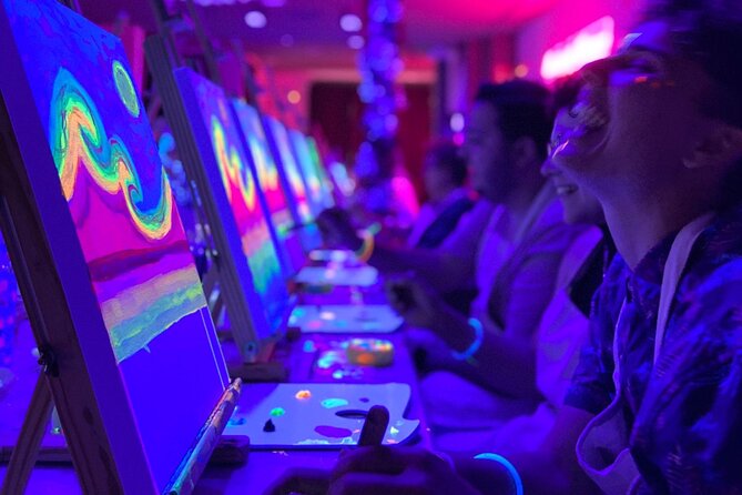 Paint a Neon Fluorescent Picture While Drinking Unlimited Wine - Artistic Inspiration and Creativity