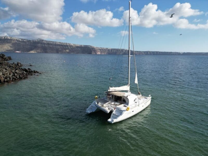 Santorini: Catamaran Cruise With Greek BBQ and Drinks - Onboard Activities