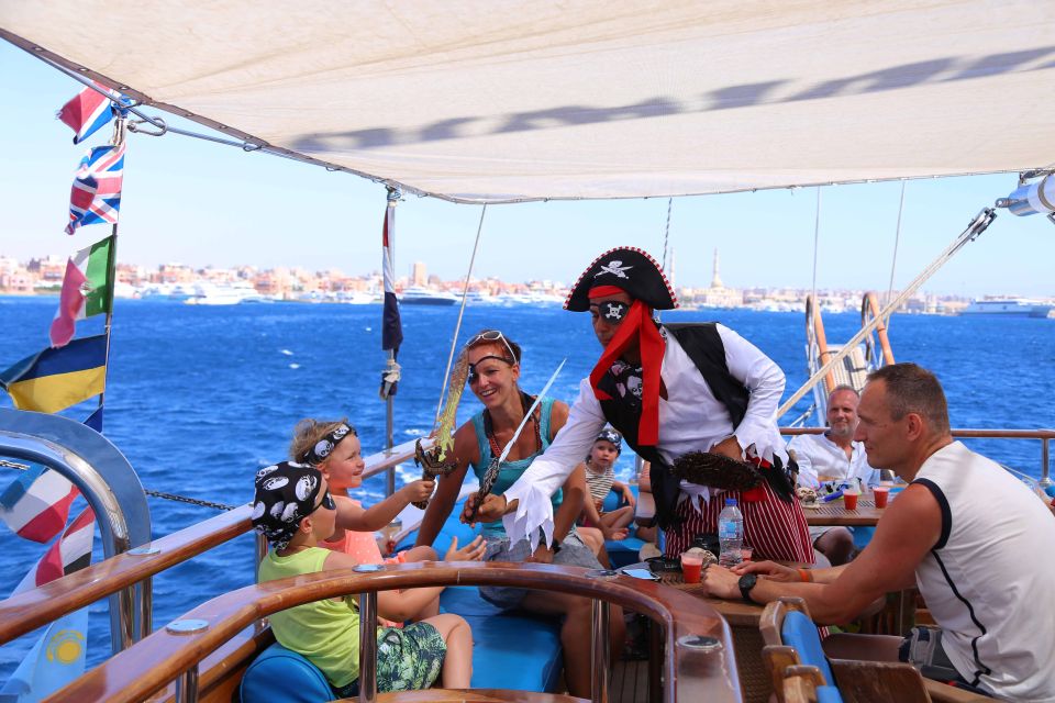 Sharm: Pirates Sailing Boat Cruise With Transfers & Lunch - Inclusions and Equipment