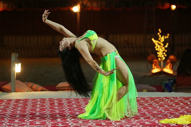 Dubai Desert Safari With Belly Dance, Fire Show and Tanura Show-The Full Package - Pricing Information