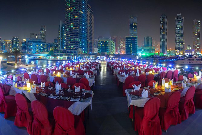 Dubai Marina Royal Dinner Dhow Cruise Including Transfers - Booking and Pricing Information