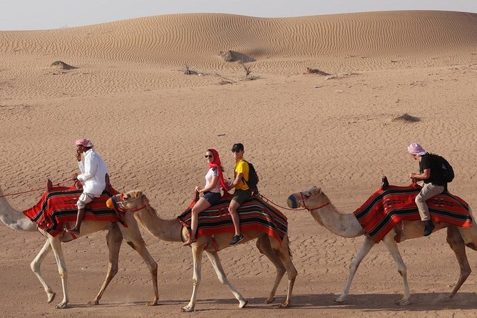 Dubai Sunset Camel Trekking With BBQ Dinner at VIP Camp - Health and Safety Considerations