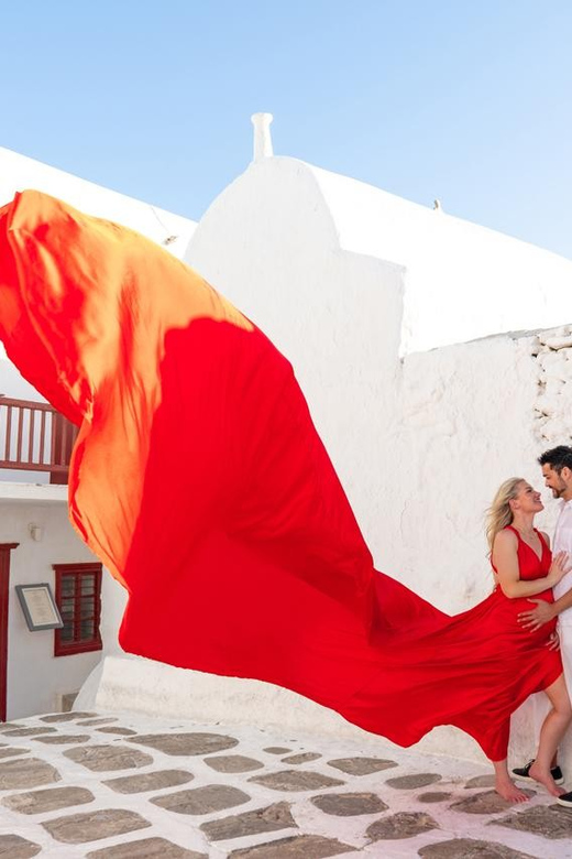 Flying Dress Photoshooting Mykonos - Dress Selection