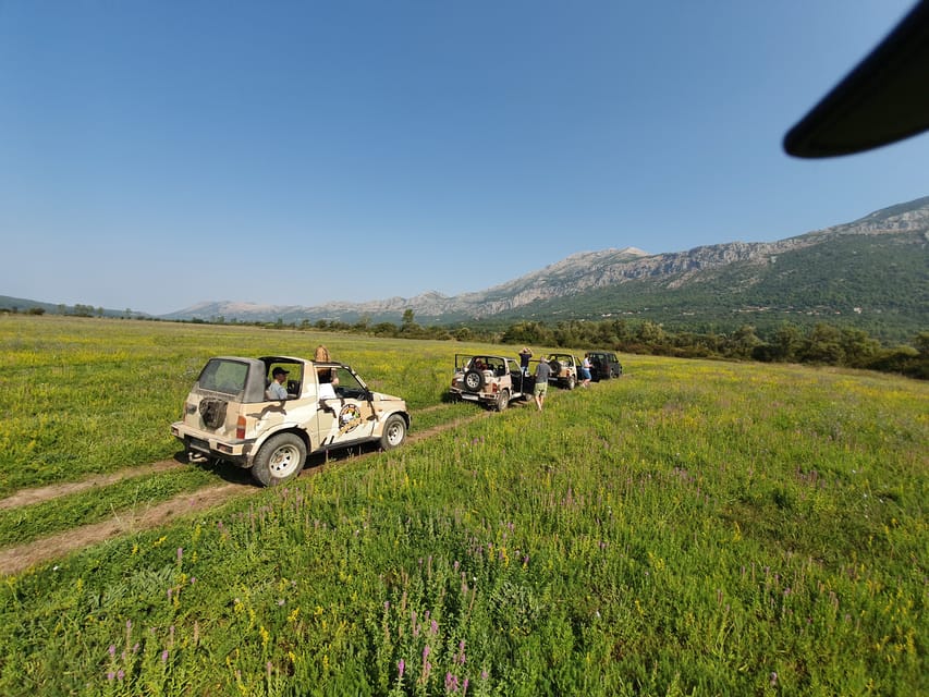 From Cavtat: Konavle Valley Off-Road Jeep Safari With Lunch - Language Support