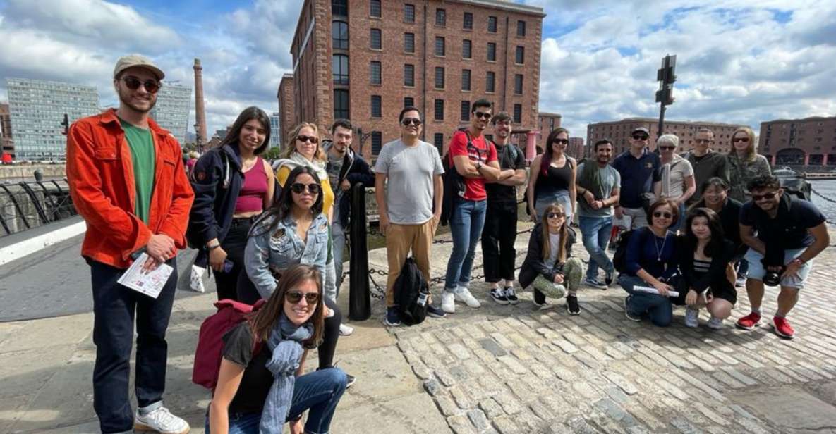 History Guided Tour of Liverpool and the Beatles - Standing With the Beatles Statue