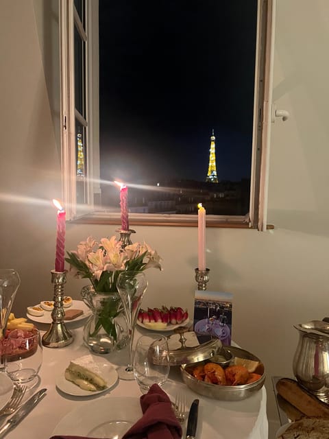 Paris : Private Romantic Dinner With an Eiffel Tower View - Palomas Passion for Memorable Parisian Experiences