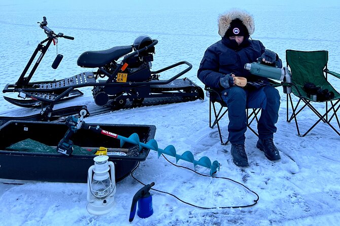 PRIVATE Ice Fishing Snow Scooters Lunch in a Glass Igloo - What to Expect on the Tour