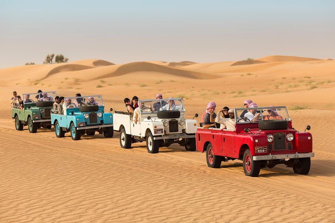 Private Vintage Land Rover Heritage Desert Safari- 4 Course Dinner & Activities - Booking Information and Policies