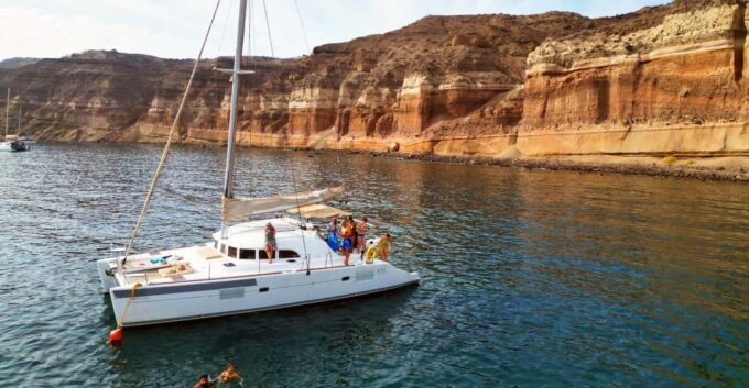 Santorini: Catamaran Cruise With Greek BBQ and Drinks - Health and Safety