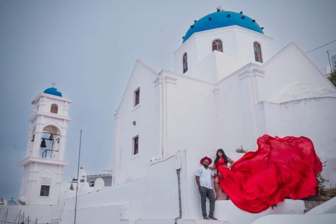 Santorini: Private Flying Dress Photoshoot - Dress Selection