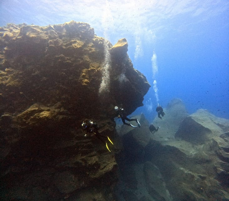 Scuba Diving in the Volcanic Caldera/shorelines of Santorini - Stunning Underwater Landscapes