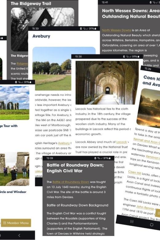 Wonders of Wiltshire (Interactive Guidebook) - Accessibility and Guidebook Features