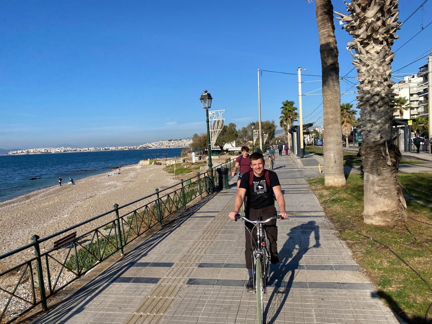 Beachside Cycling Adventure: Athens Tour With Swimming Stop - Admiring Yachts and Boats