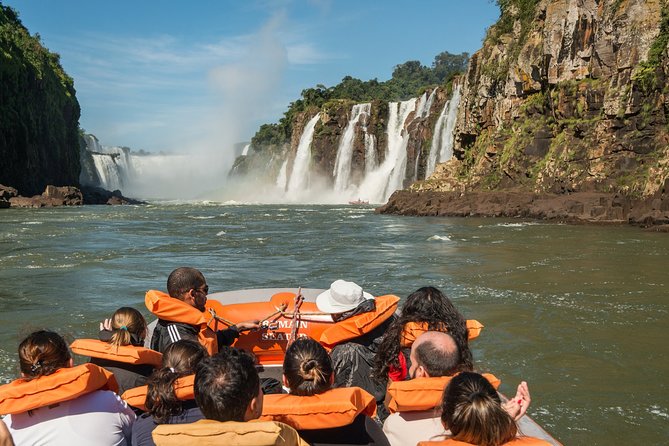 Brazilian Falls With Macuco Safari Boat - Iguazu National Park
