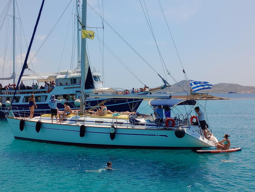 Mykonos: Rhenia Island Sunset Cruise With Transfer and Meal - Pickup and Return Logistics