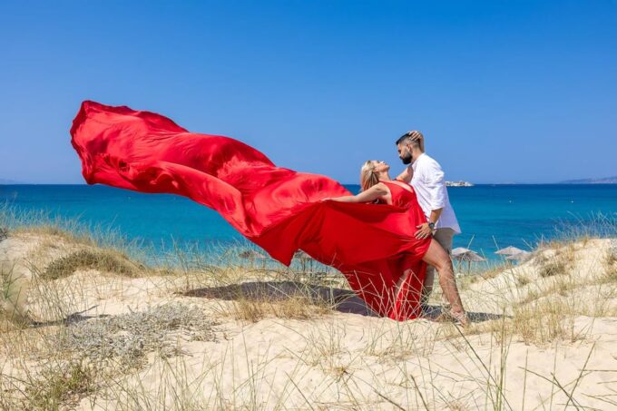 Naxos Flying Dress Photo Shooting - Experienced Photographers