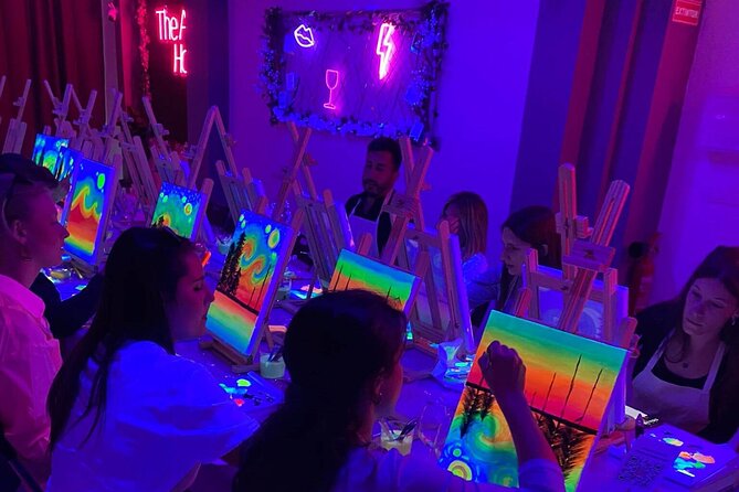 Paint a Neon Fluorescent Picture While Drinking Unlimited Wine - Good To Know