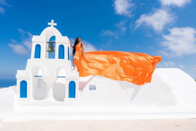 Private Flying Dress Photoshoot Santorini - What to Expect