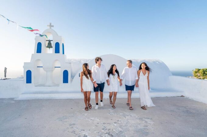 Santorini Photoshoot With Blue Domes & Caldera View - Morning or Sunset Photoshoot