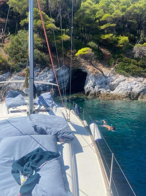 Skiathos: Day Sailing Trip With Swim Stops and Lunch - Meal and Refreshments