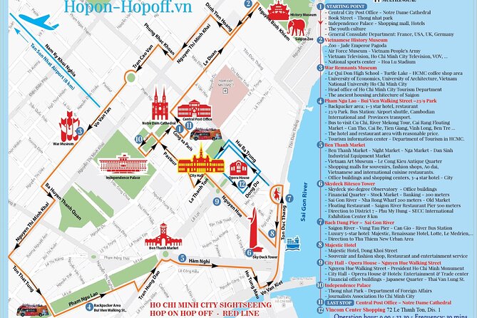 4 Hour Ho Chi Minh City Tour Hop on Hop off Bus - Key Attractions on the Route