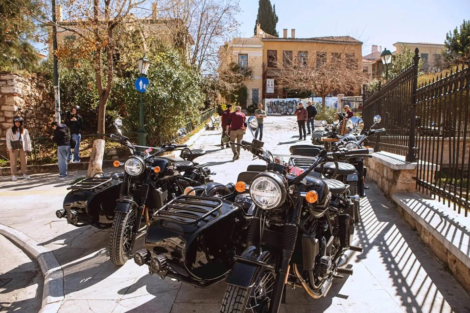 VIP Round of Acropolis in a Vintage Motorcycle Sidecar - Adventurous Athens Exploration