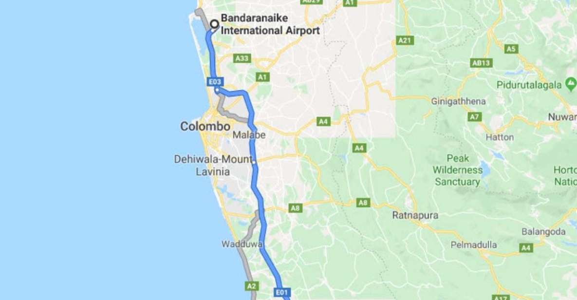 Colombo: CMB Airport to Bentota City Private Transfer - Good To Know