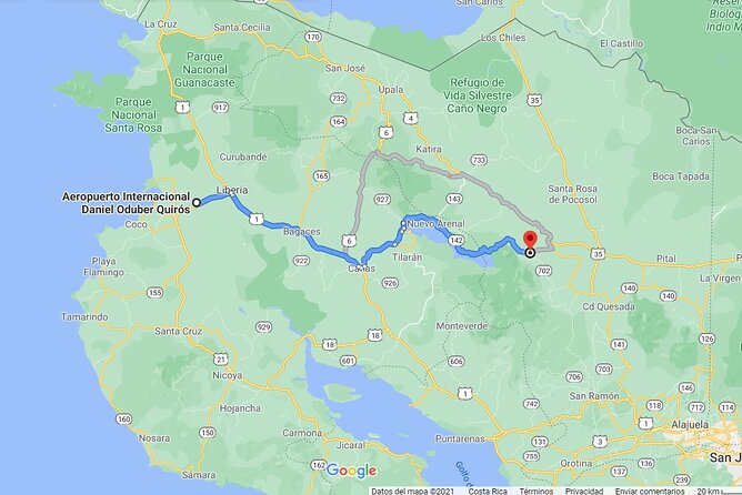 Private Shuttle From Liberia Airport to La Fortuna - Service Overview