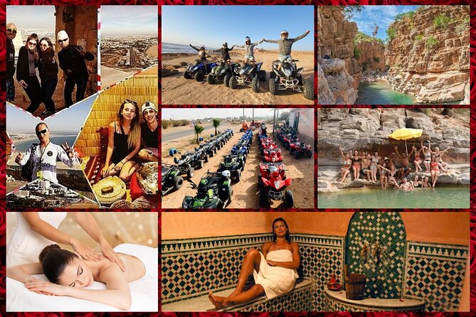4 Excursions in 1 Pack = City Tour + Quads + Hammam-Massage + Paradise Valley
