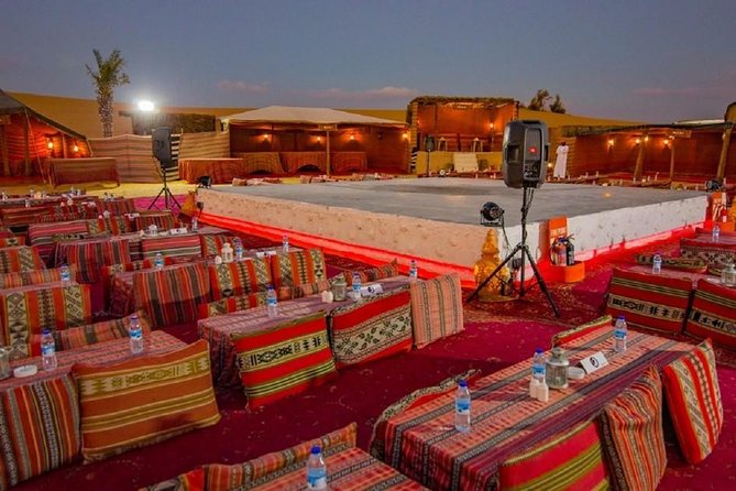 Dinner in Dubai Desert With Camel Ride, BBQ Dinner and Belly Dance